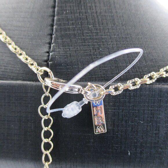 White House Black Market Gold Tone Regency Pendant Necklace NEW Contemporary - Picture 7 of 9
